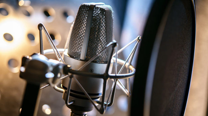 Recording Studio Microphone (close Up)