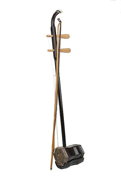 Erhu, A Chinese Violin, Separated On A White Background.